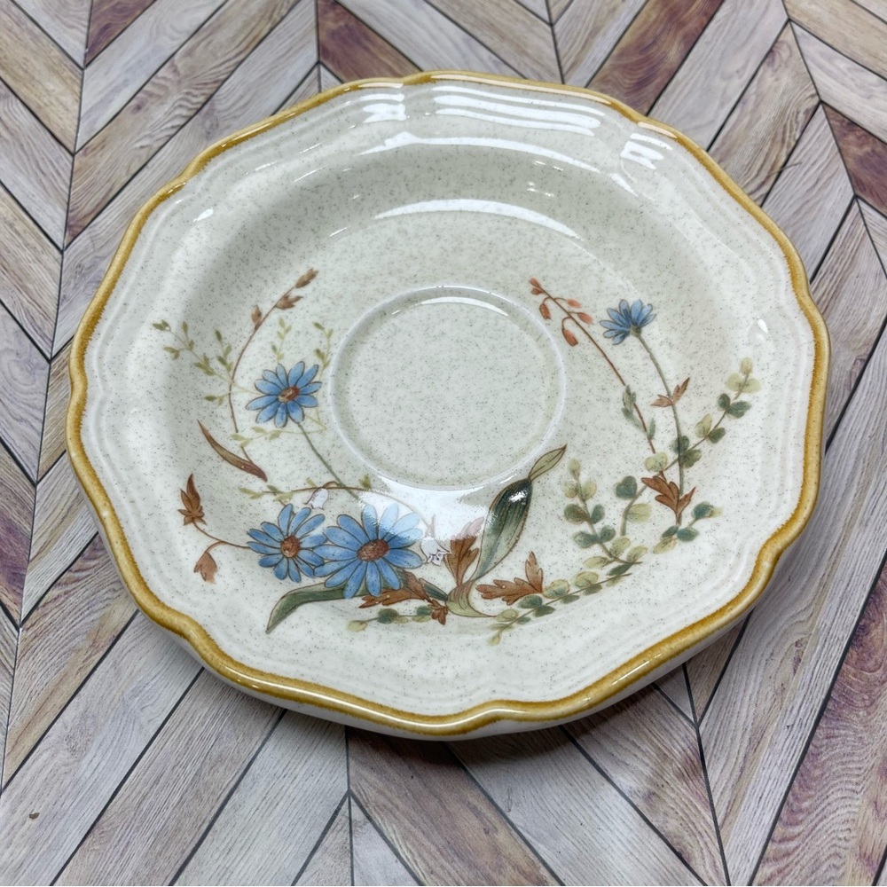 Vintage Mikasa Blue Daisies EB804 set ofโ 10 Saucers